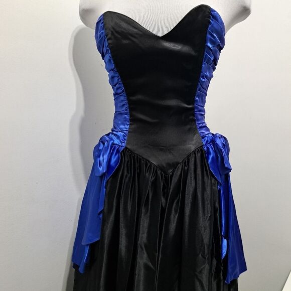 Vintage Gunne Sax Romantic Goth Y2K Sweetheart Neckline Princesscore Small Black - Picture 15 of 16